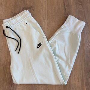 Nike Tech Fleece Joggers Mens Medium Mint Green Seafoam Tapered Sweatpants EUC